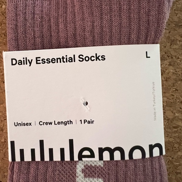 lululemon Daily Essential Crew Socks Size large LVLX/MIBR - Picture 2 of 5